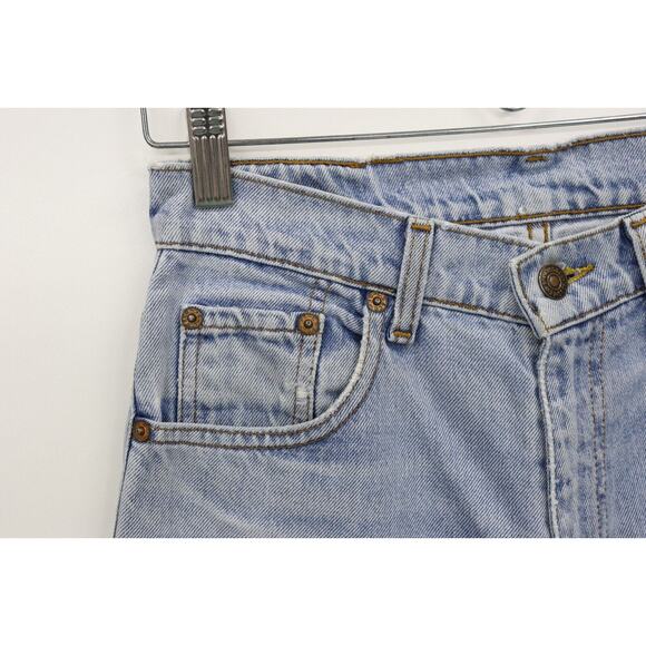 Levi's 626 Vintage Philippines Denim Jeans Raw Hem 28X27 Leather Tag - Picture 5 of 14